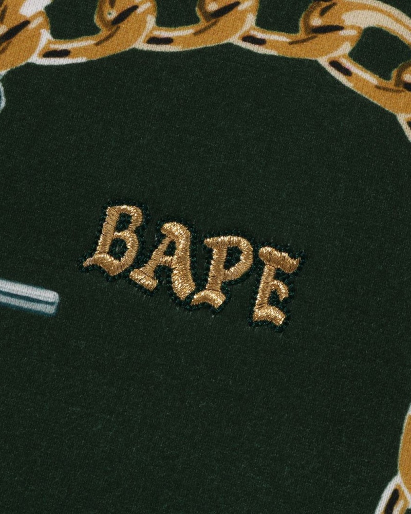 Sweatshirt Bape Jewels Crewneck Vert Foncé Homme | QRM-90087143